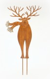 Dekostecker 'Winterelch' Metall rost 33 cm