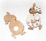 Streudeko 'Schfchen' aus Holz 10er-Set