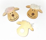 Streudeko 'Schfchen' aus Holz 24er-Set