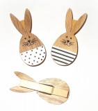 Dekoklammer 'Eihase' aus Holz 12er-Set