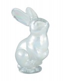 PTMD Hase aus Glas wei 10 cm