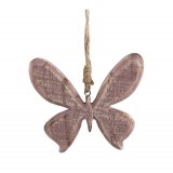 PTMD Dekohnger 'Schmetterling' aus Holz rosa 11 cm