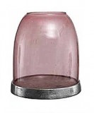 PTMD Windlicht 'Jake' aus Glas rosa 20 cm